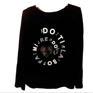 3/$25 🍄 Cat & Jack Girl’s Long Sleeve Black Musical Tee